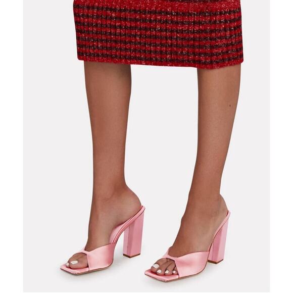 NEW GIA BORGHINI X RHW $445 Rosie Satin Heeled Mules GIABORGHINI - Picture 3 of 10